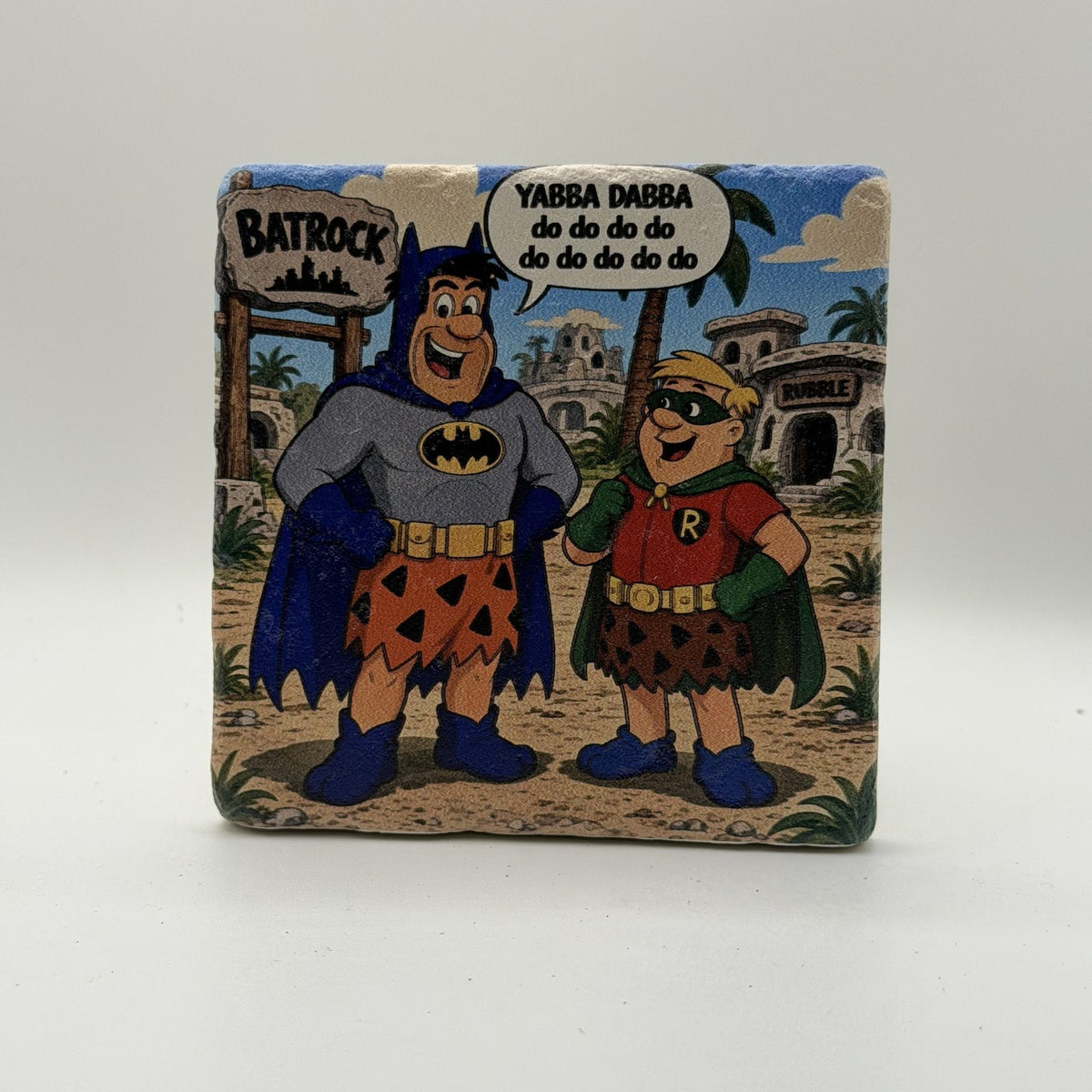 Abba Natural Travertine Stone Coaster artwork