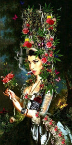 Amy Winehouse quote design in baroque style displayed as a decorative MDF wall sign