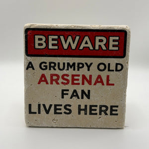 Grumpy Arsenal Fan Stone Coaster
