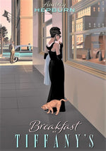 Audrey Hepburn's iconic 'Breakfast At Tiffany's' movie quote printed on MDF wall poster