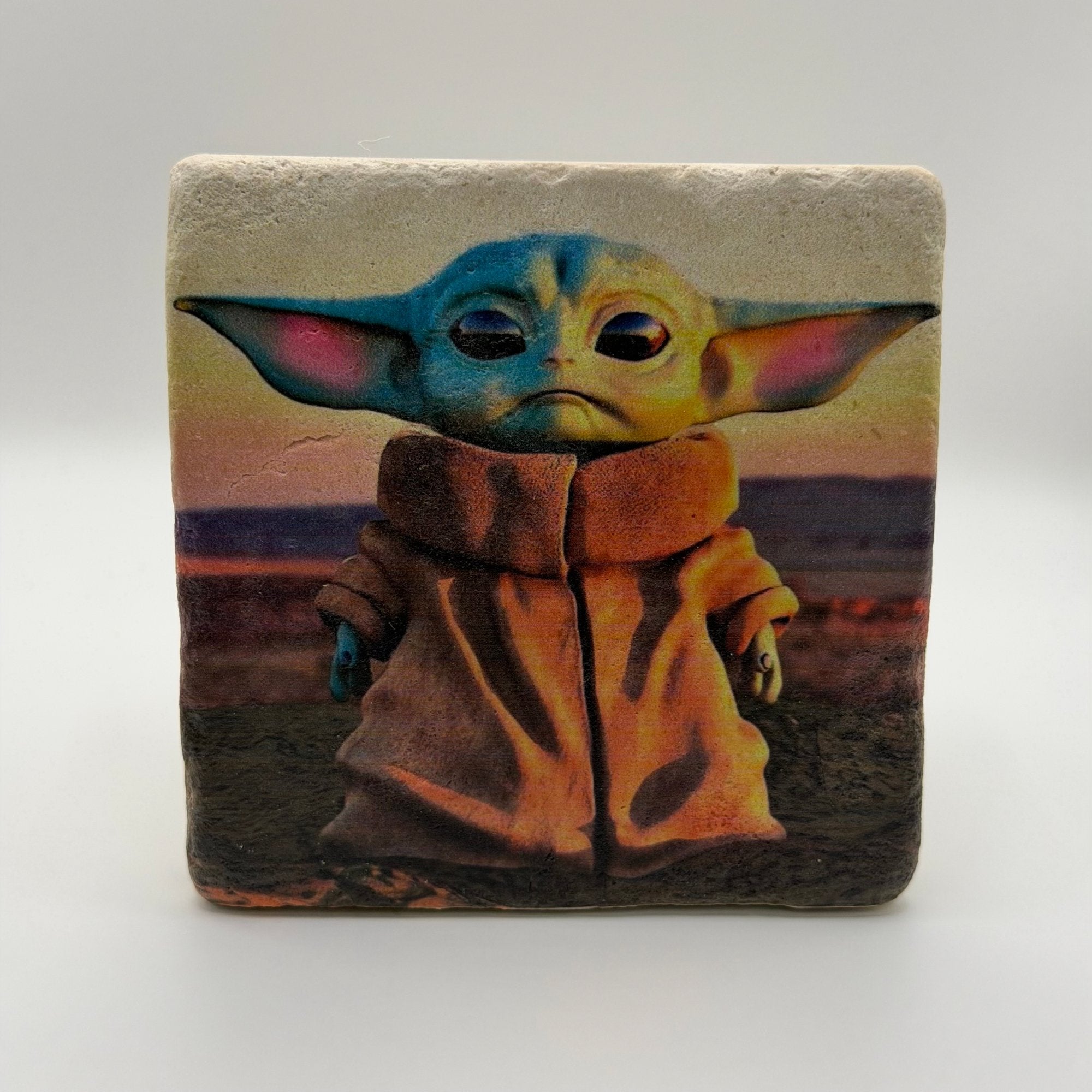 Baby Yoda Stone Coaster | The Force Awakens Home Decor
