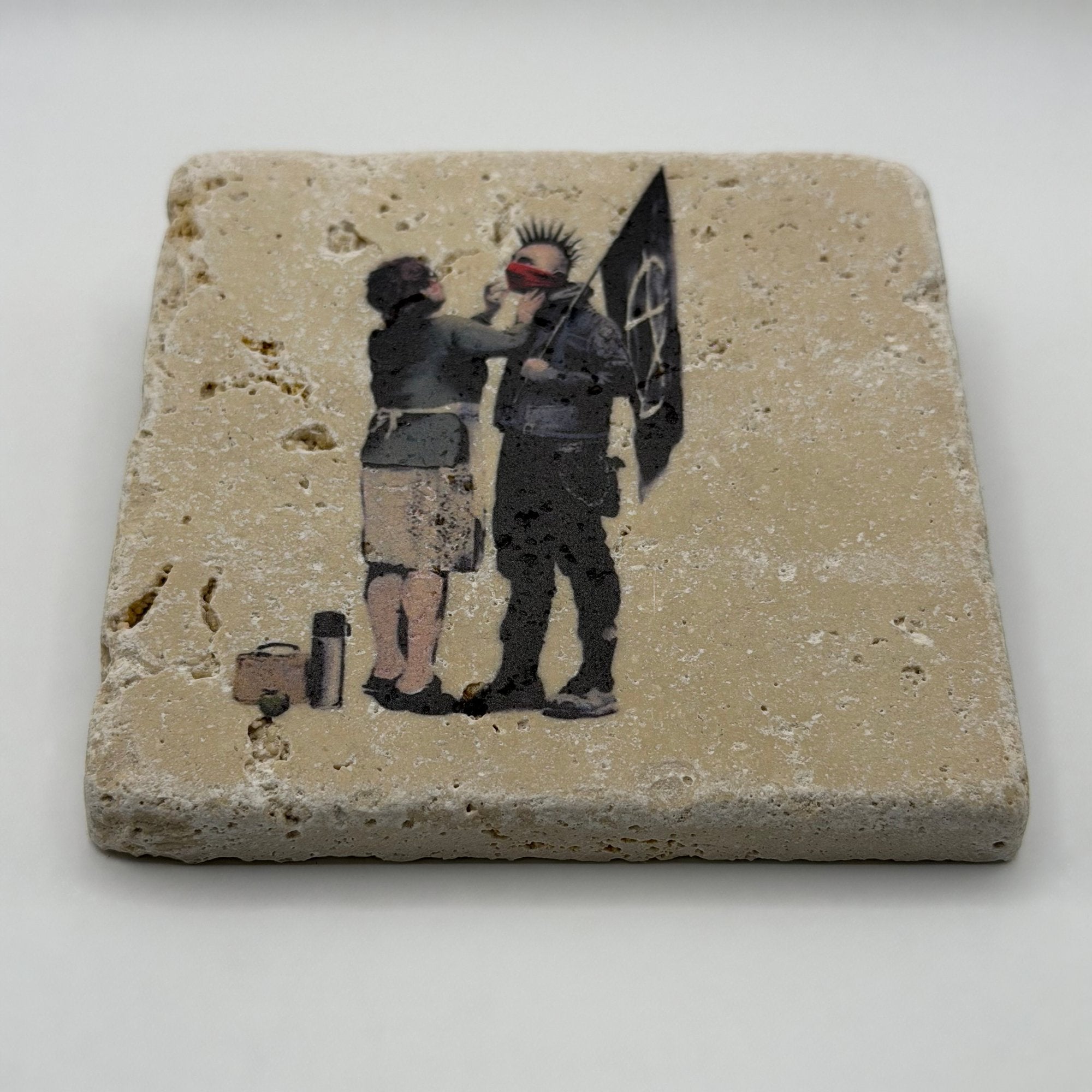 Banksy Anarchist Stone Coaster