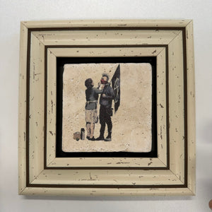 Variant Mapping v4 | banksy-anarchist-street-art-natural-stone-coaster | with White Frame | sha256:ef5540694a6d