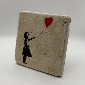 Banksy Balloon Stone Coaster