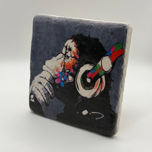 Banksy Dj Monkey Stone Coaster