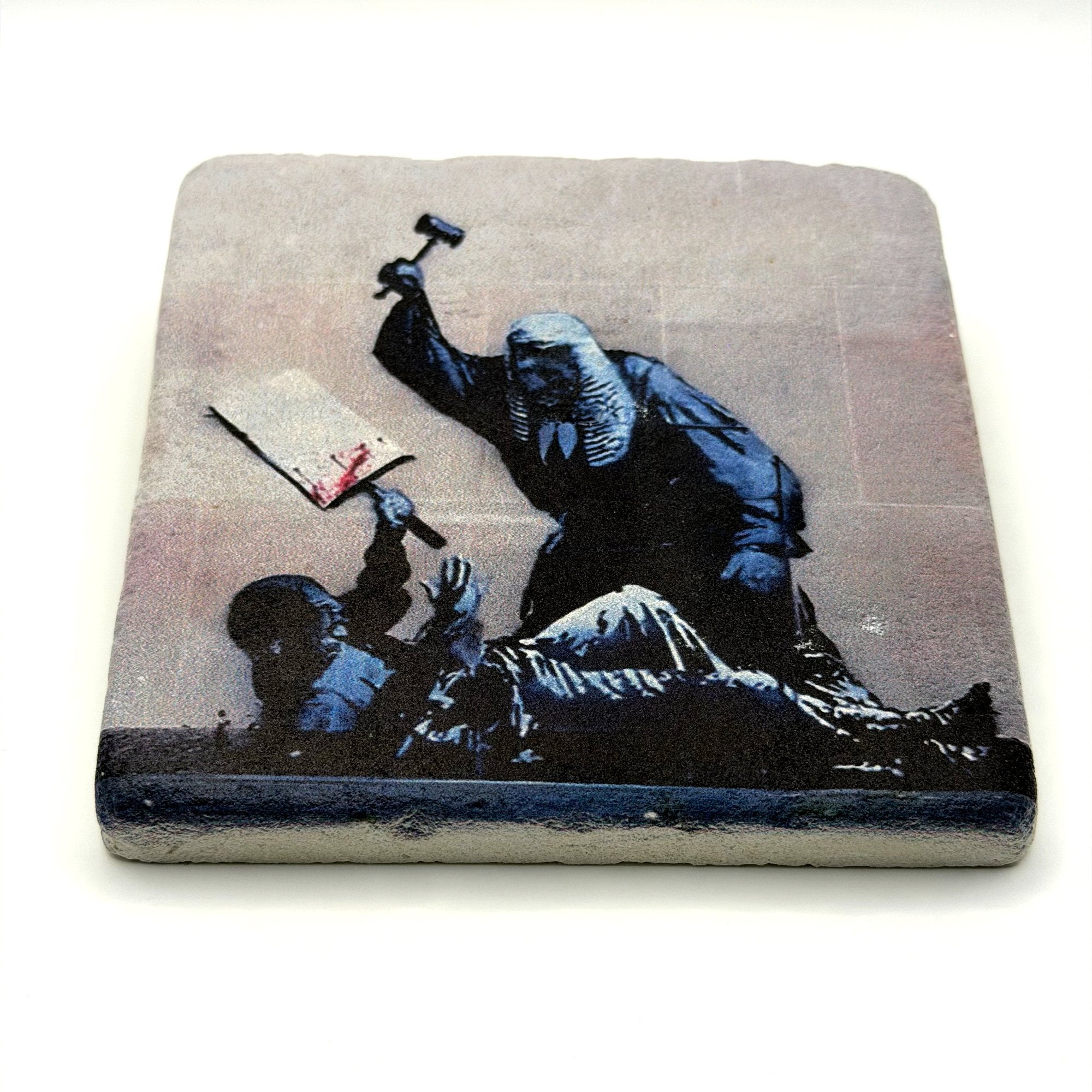 Banksy Royal Courts Coaster Stone