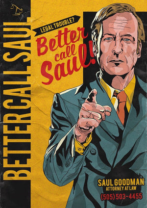 Better Call Saul artwork printed on MDF wall poster