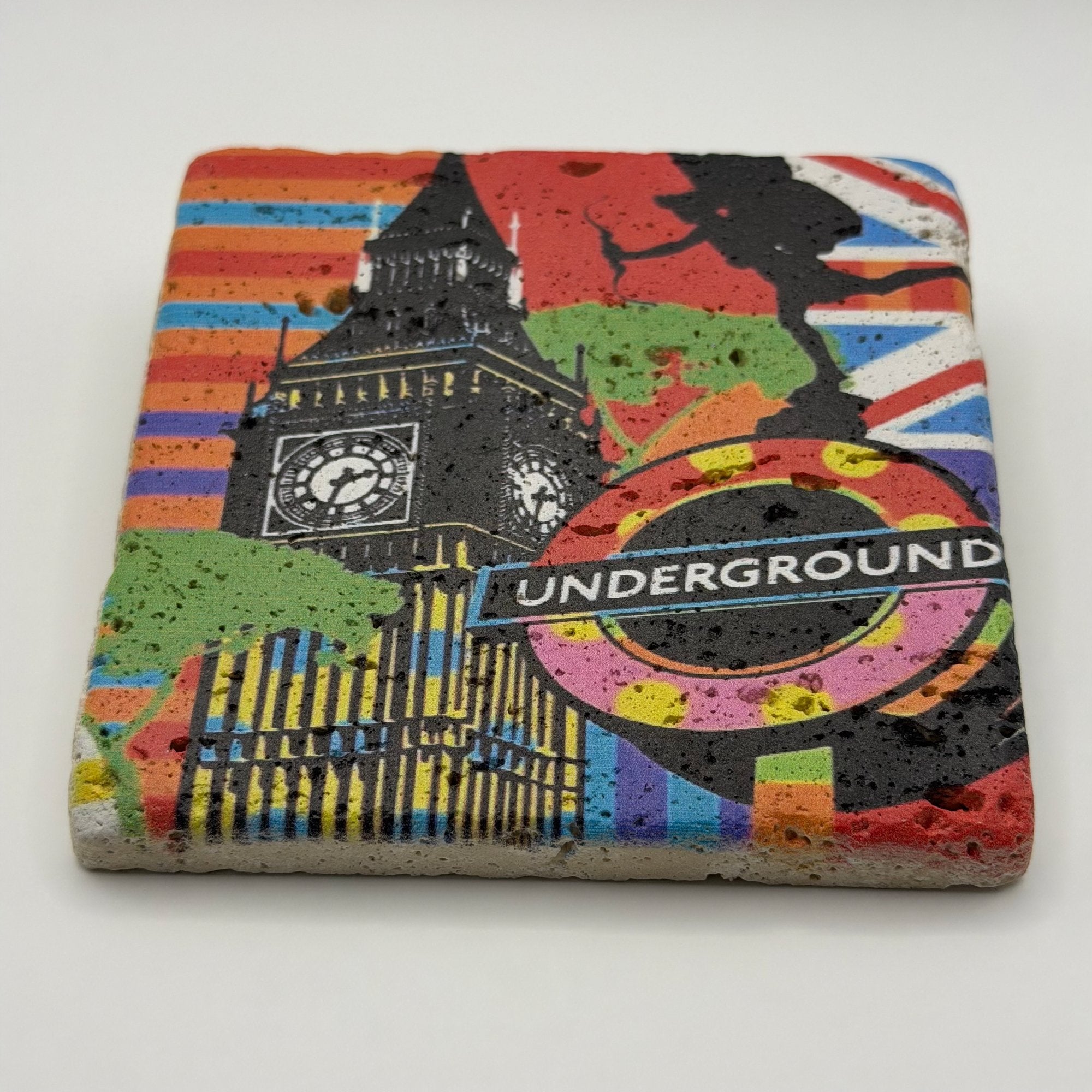 Big Ben London Underground Stone Coaster