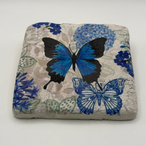 Blue Butterfly Stone Coaster