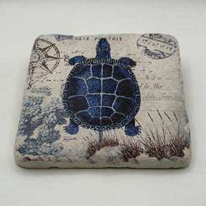 Blue Turtle Stone Coaster