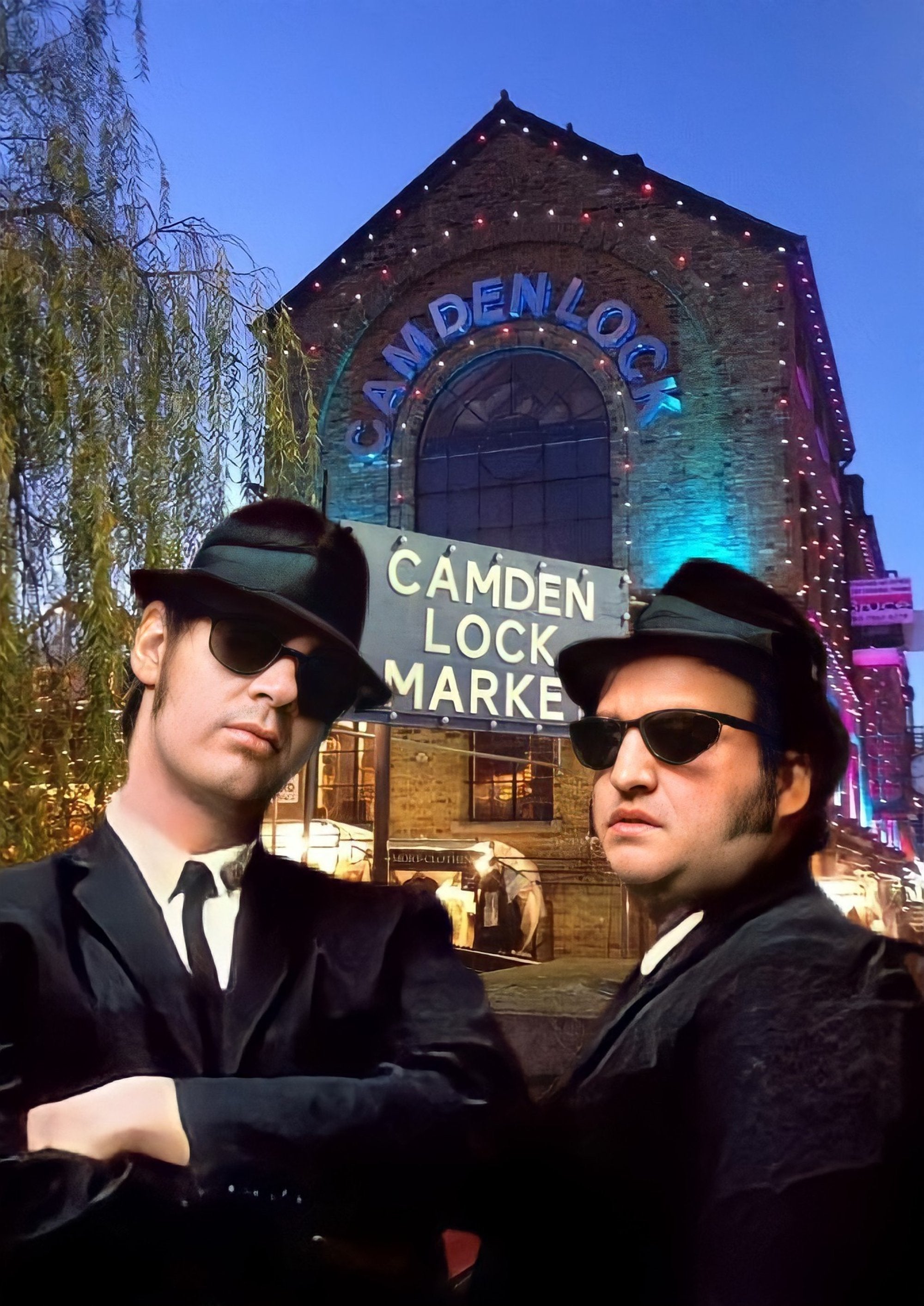 Blues Brothers Camden Lock slogan artwork printed on MDF wall poster
