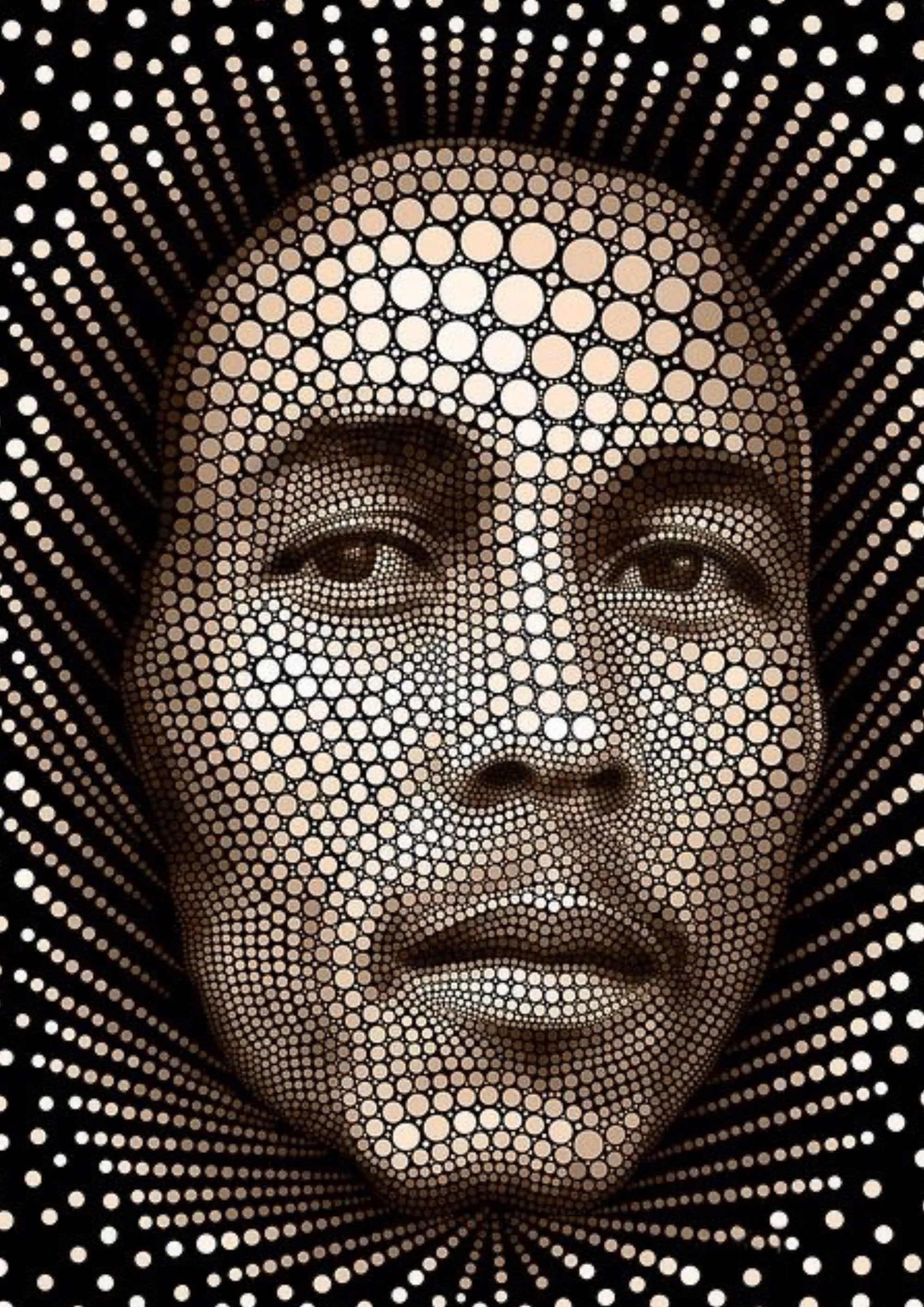 Bob Marley Mosaic artwork printed on MDF wall poster