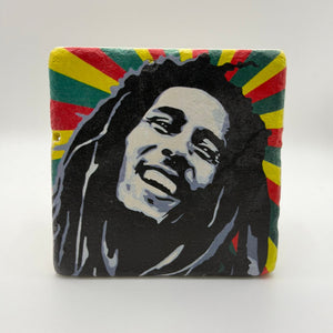 Bob Marley Reggae Stone Coaster