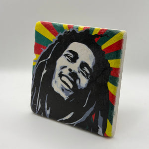 Bob Marley Reggae Stone Coaster