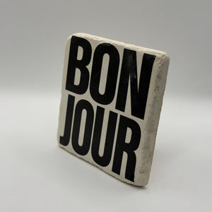 Bon Jour Stone Coaster