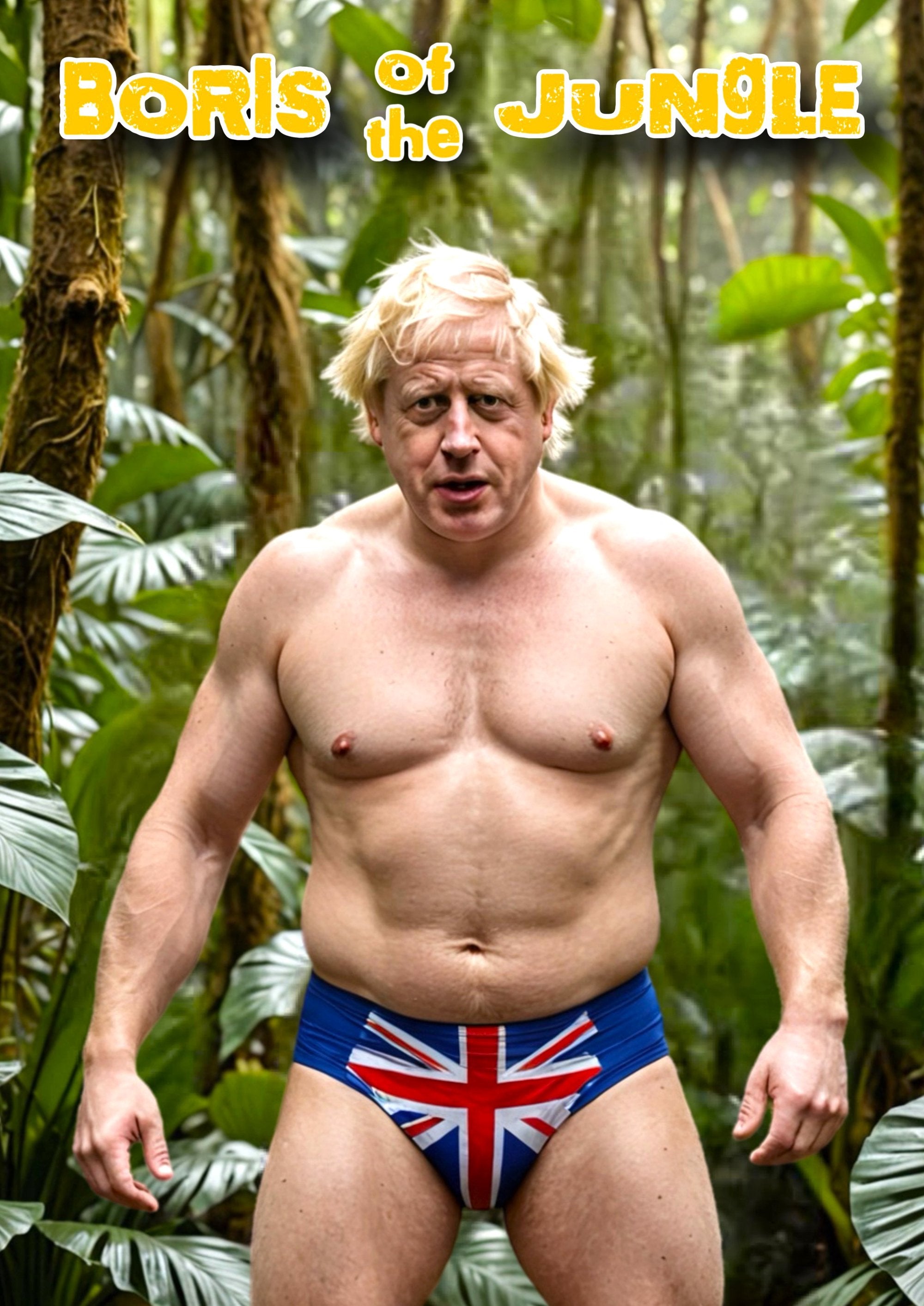 Boris Johnson artwork printed on MDF wall poster
