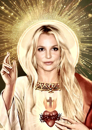 Britney Spears Saint artwork printed on MDF wall poster