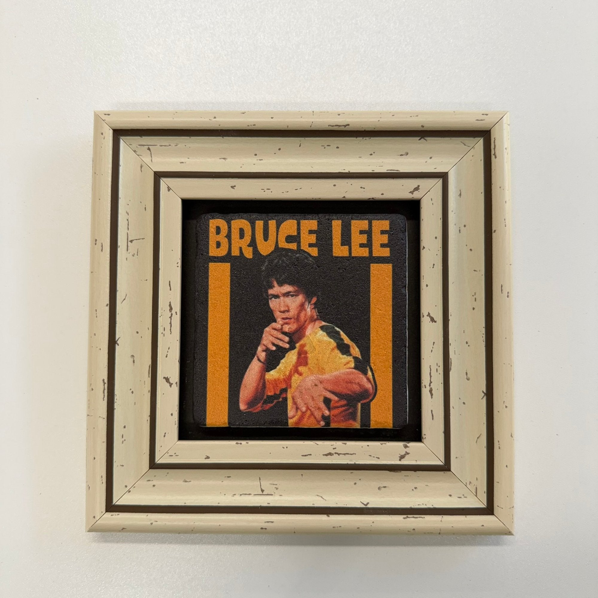 Variant Mapping v4 | bruce-lee-black-game-of-death-natural-stone-coaster | with White Frame 1