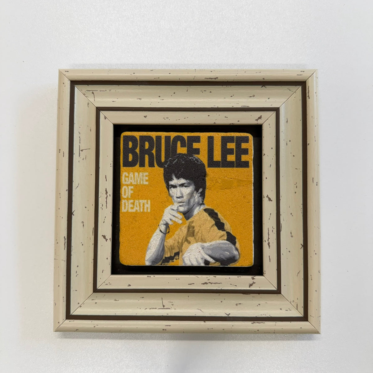 Variant Mapping v4 | bruce-lee-game-of-death-natural-stone-coaster | with White Frame