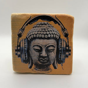 Buddha Headphone Stone Coaster