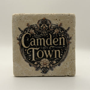 Camden Town Natural Travertine Stone Coaster artwork