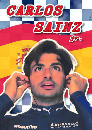 Carlos Sainz Jr Formula 1 artwork printed on MDF wall poster