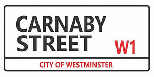 Carnaby Street London street sign design displayed as a decorative wall sign