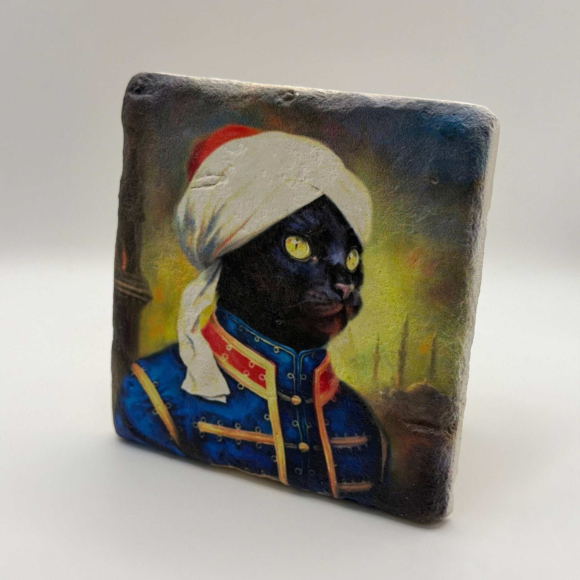 Cat Indian Stone Coaster