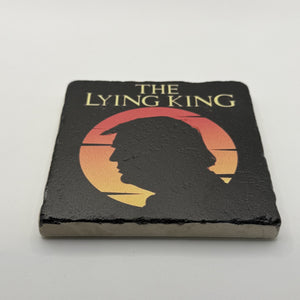 C'Est La Fucking Vie Natural Travertine Stone Coaster artwork