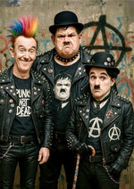 Charlie Chaplin punk artwork printed on MDF wall poster