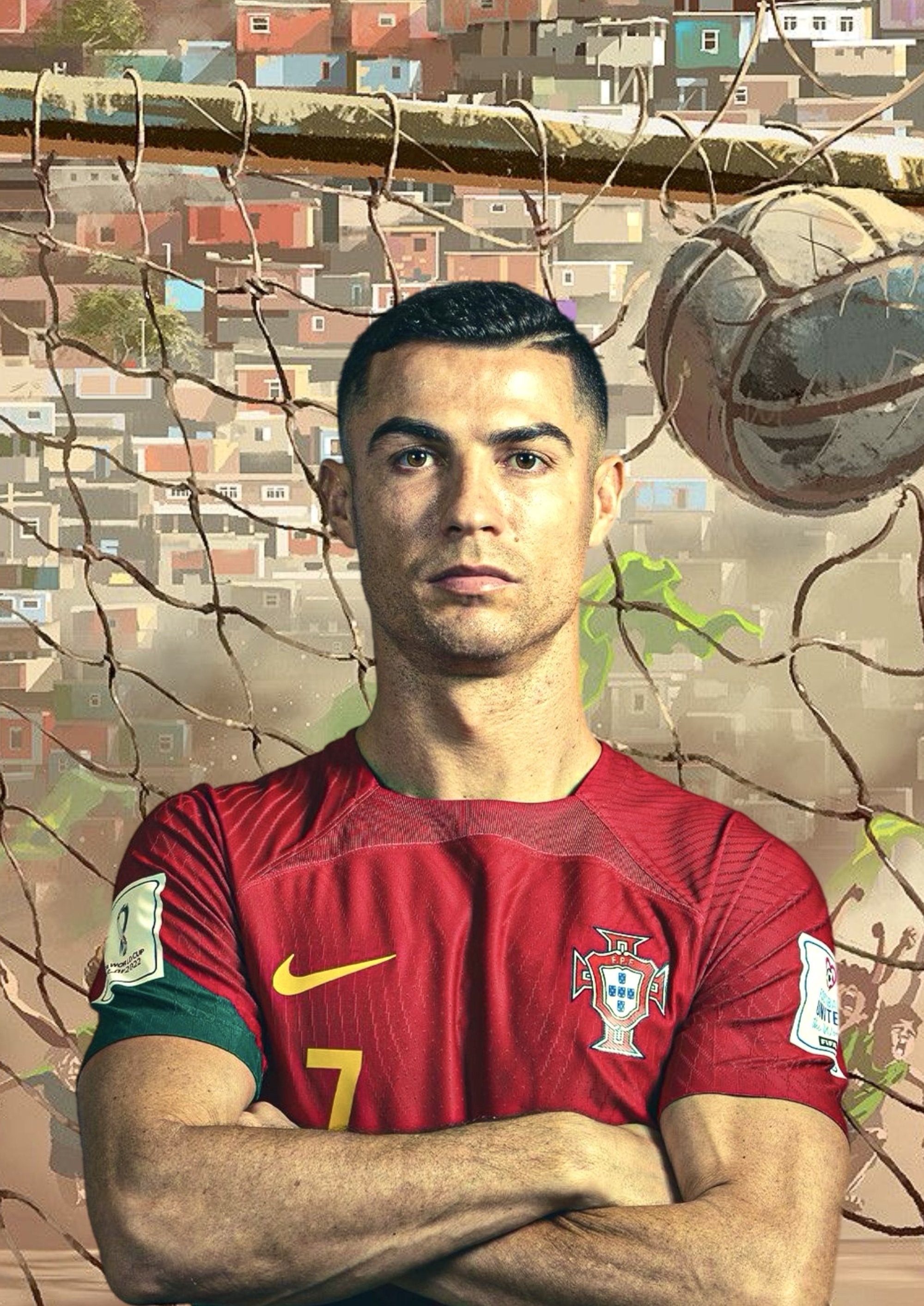 Cristiano Ronaldo artwork printed on MDF wall poster
