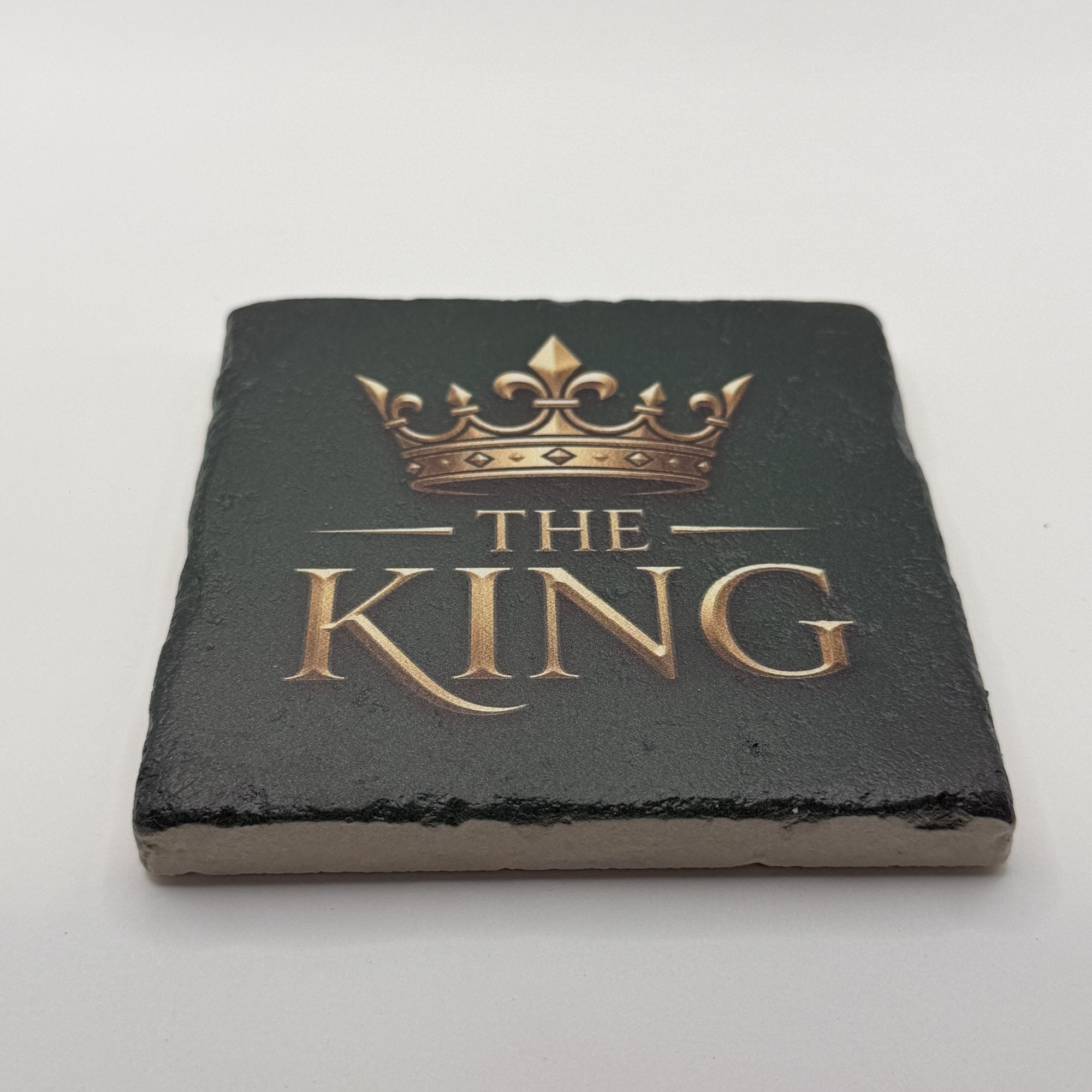 Crown And The King Natural Travertine Stone Coaster 1