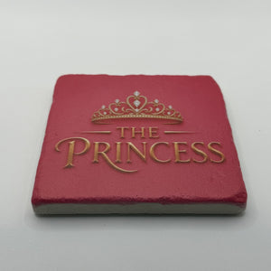 Crown And The Princess Natural Travertine Stone Coaster 1
