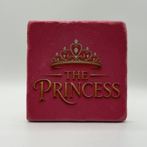 Crown And The Princess Natural Travertine Stone Coaster 2