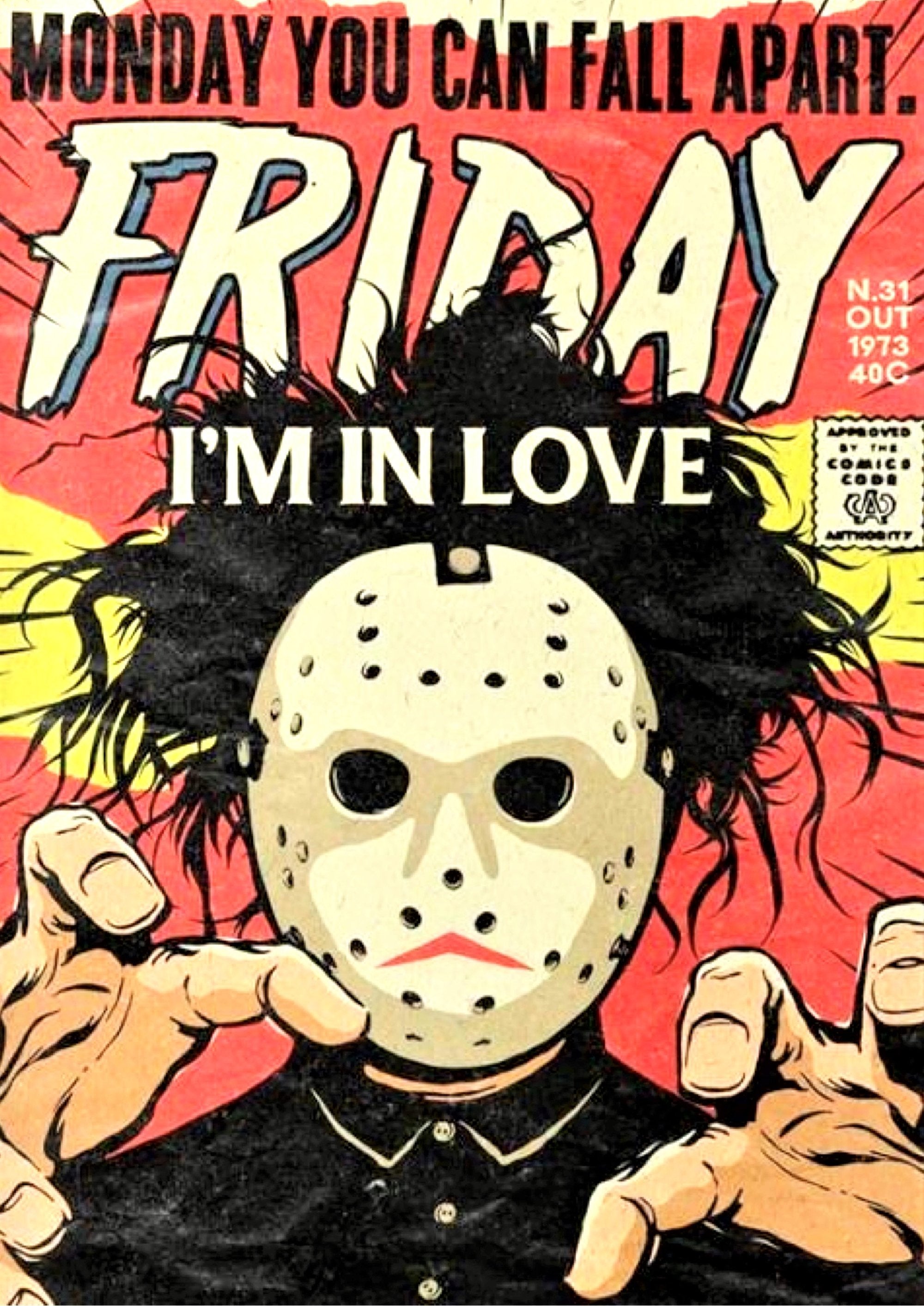 Friday I'm in Love artwork by The Cure printed on MDF wall poster