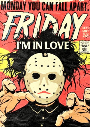 Friday I'm in Love artwork by The Cure printed on MDF wall poster