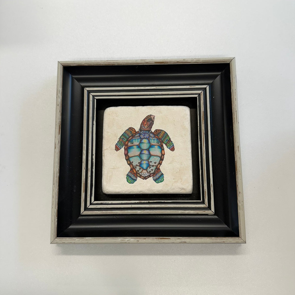 Variant Mapping v4 | cute-green-turtle-natural-stone-coaster | with Black Frame | sha256:1cd978141f77