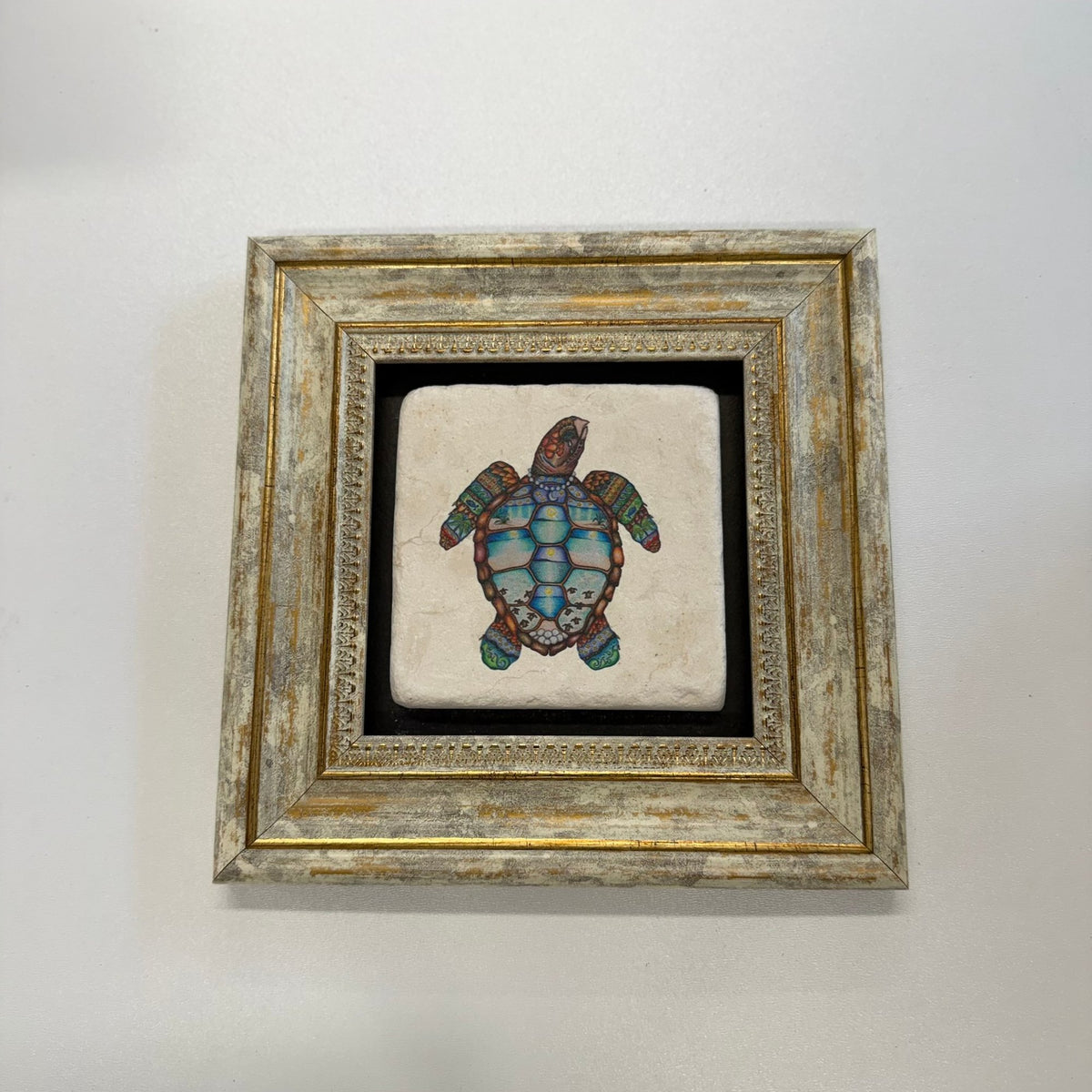 Variant Mapping v4 | cute-green-turtle-natural-stone-coaster | with Gold Frame | sha256:b6c9eecd921d