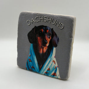 Dachshund Portrait Stone Coaster