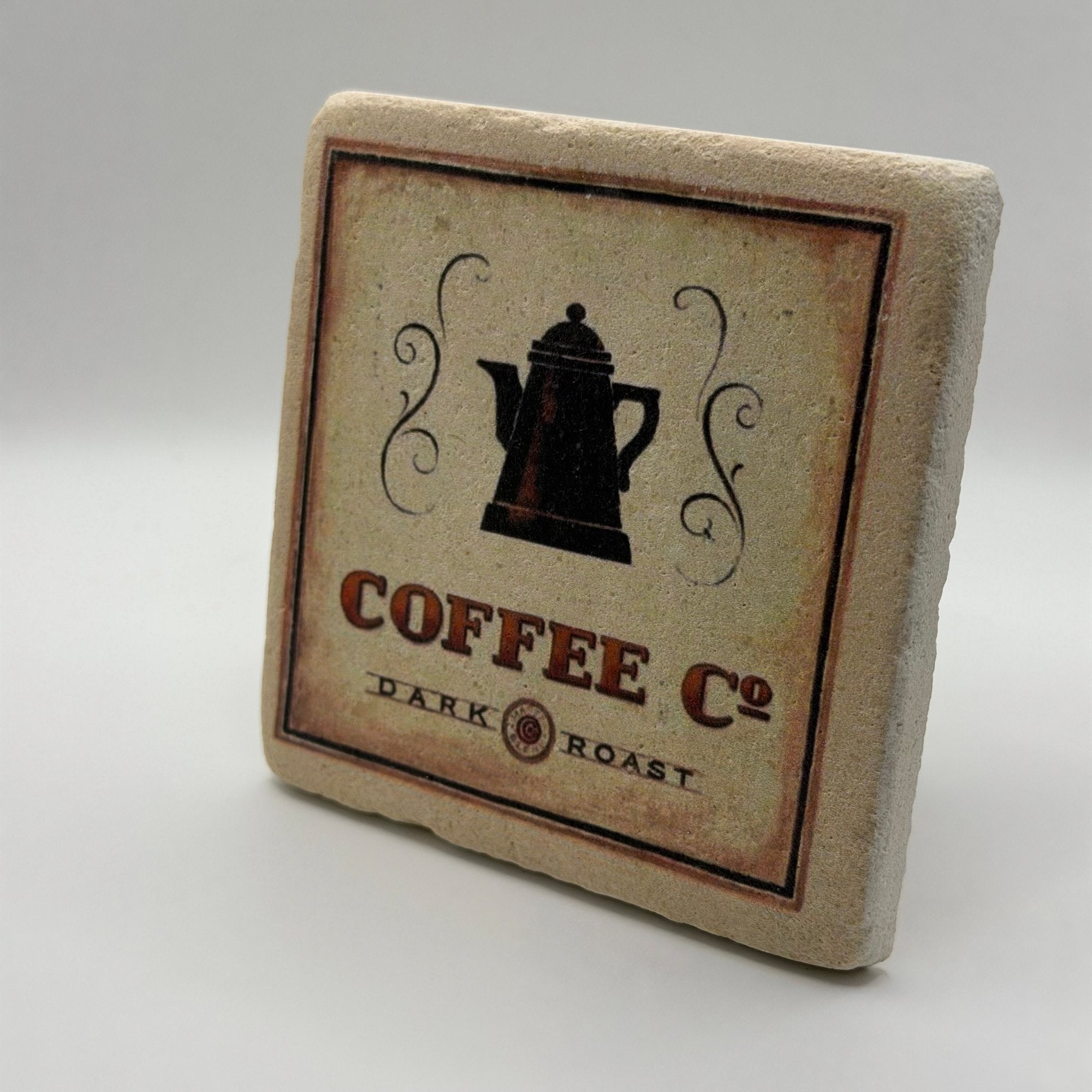 Dark Roast Coffee Stone Coaster