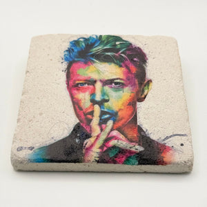 David Bowie Stone Coaster