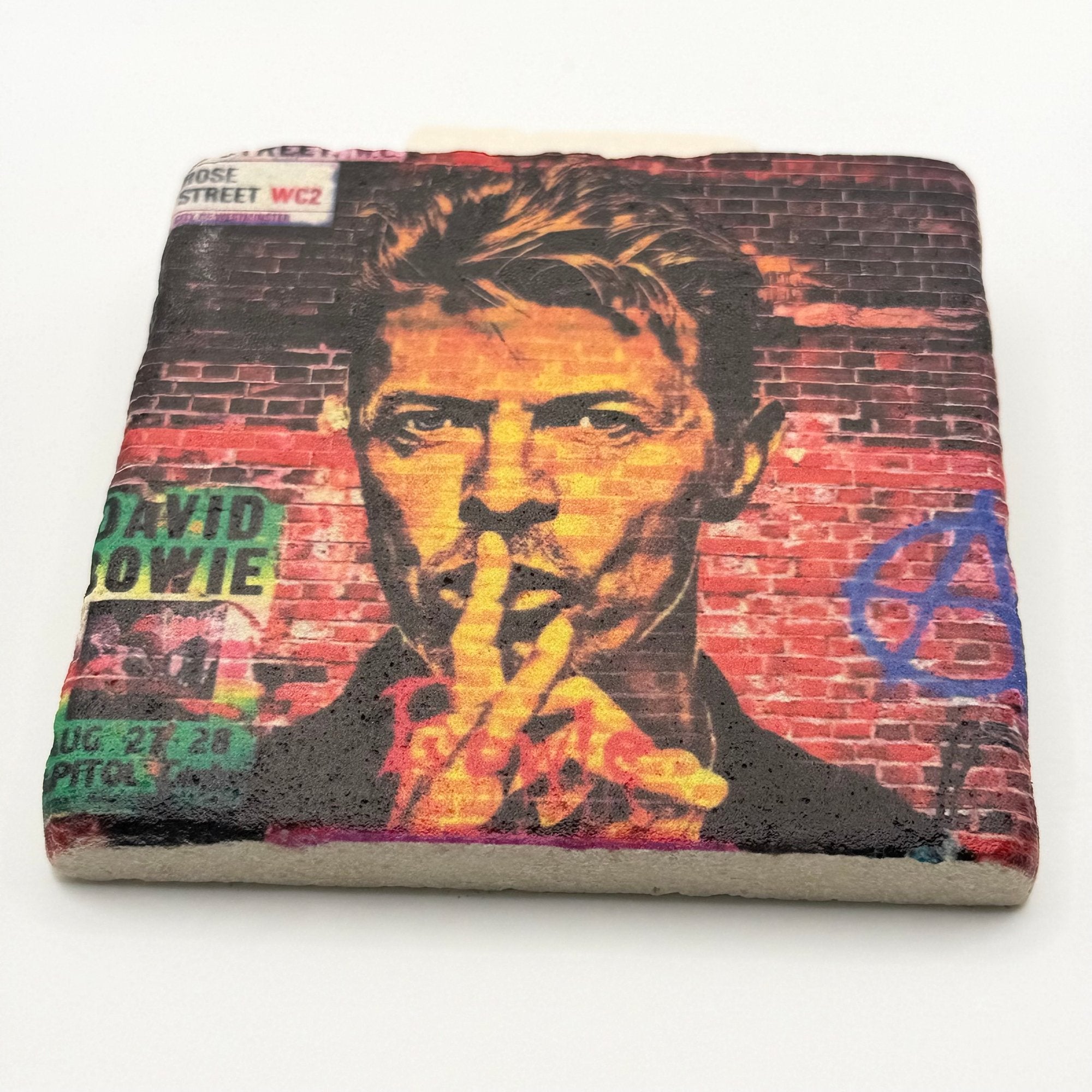David Bowie Graffiti Stone Coaster