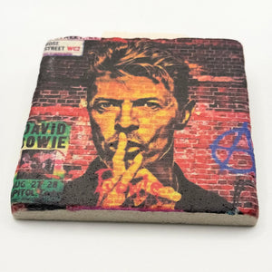 David Bowie Graffiti Stone Coaster