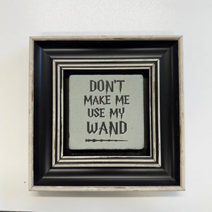Variant Mapping v4 | dont-make-me-use-my-wand-natural-stone-coaster | with Black Frame | sha256:3eed51fc2964
