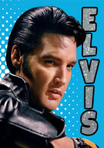 Elvis Presley blue singer artwork printed on MDF wall poster