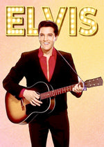 Elvis Presley guitar artwork printed on MDF wall poster