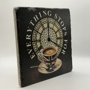 Everything Stops For A Nice Cup Of Coffee Natural Travertine Stone Hotpad 3
