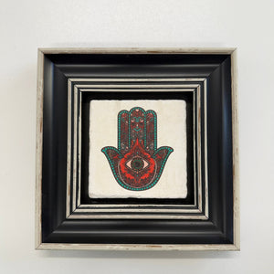 Variant Mapping v4 | fatimas-hand-green-stone-coaster | with Black Frame