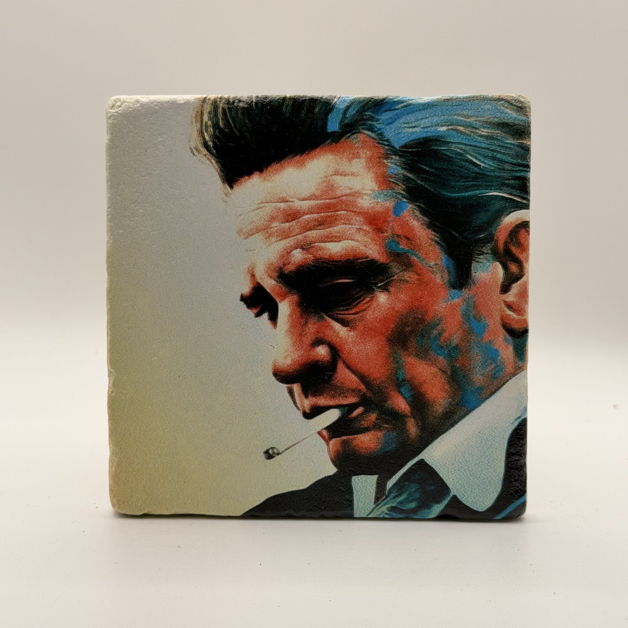 Fight Club Natural Travertine Stone Coaster artwork
