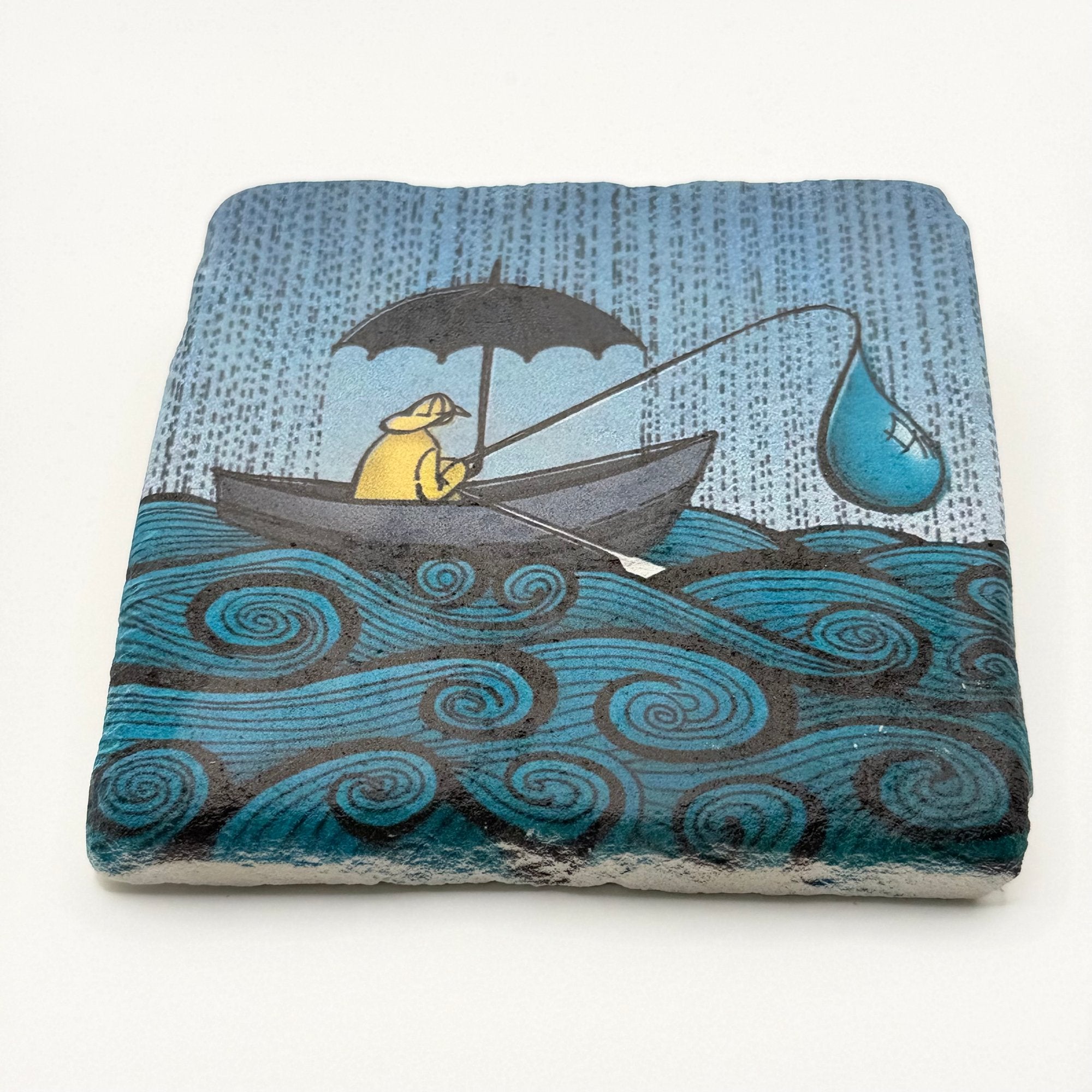Fishing Boat Stone Coaster